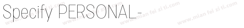 Specify PERSONAL字体转换